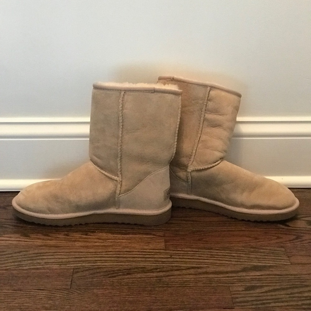 Ugg classic short boots in sand color